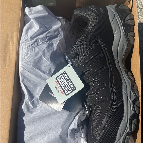 Skechers Black Durable Work Sneakers - Picture 1 of 3